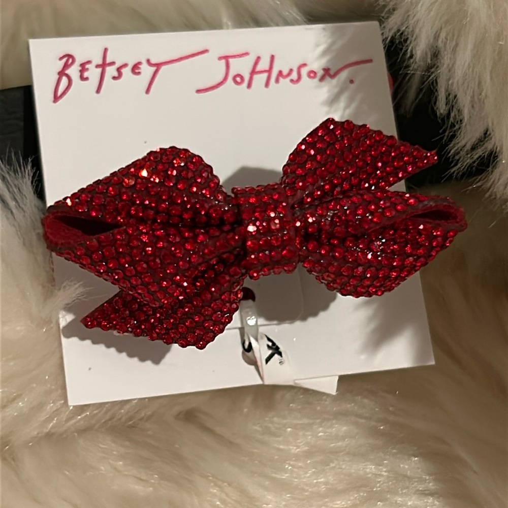‼️❌FINAL PRICE DROP❌‼️Betsey Johnson Adjustable RED Sparkle Bow Ring LAST ONE! - Picture 5 of 9